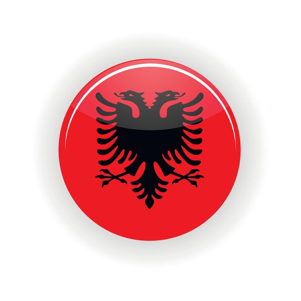 Albania icona cerchio vettore