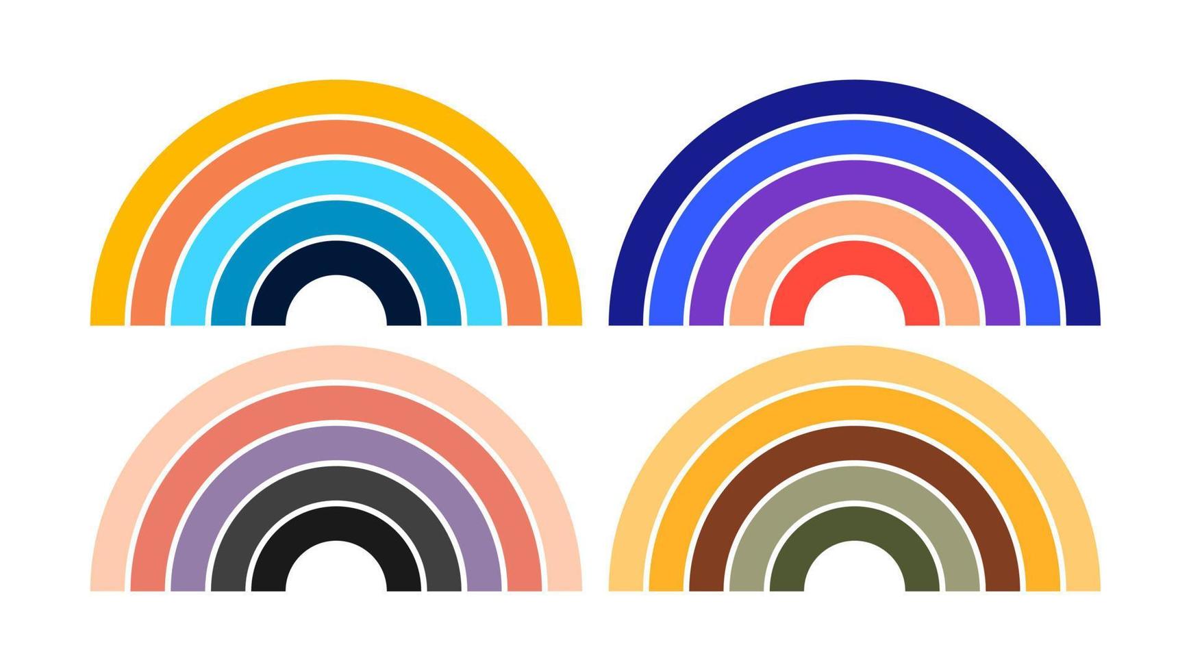 colorato Vintage ▾ arcobaleno vettore illustrazione