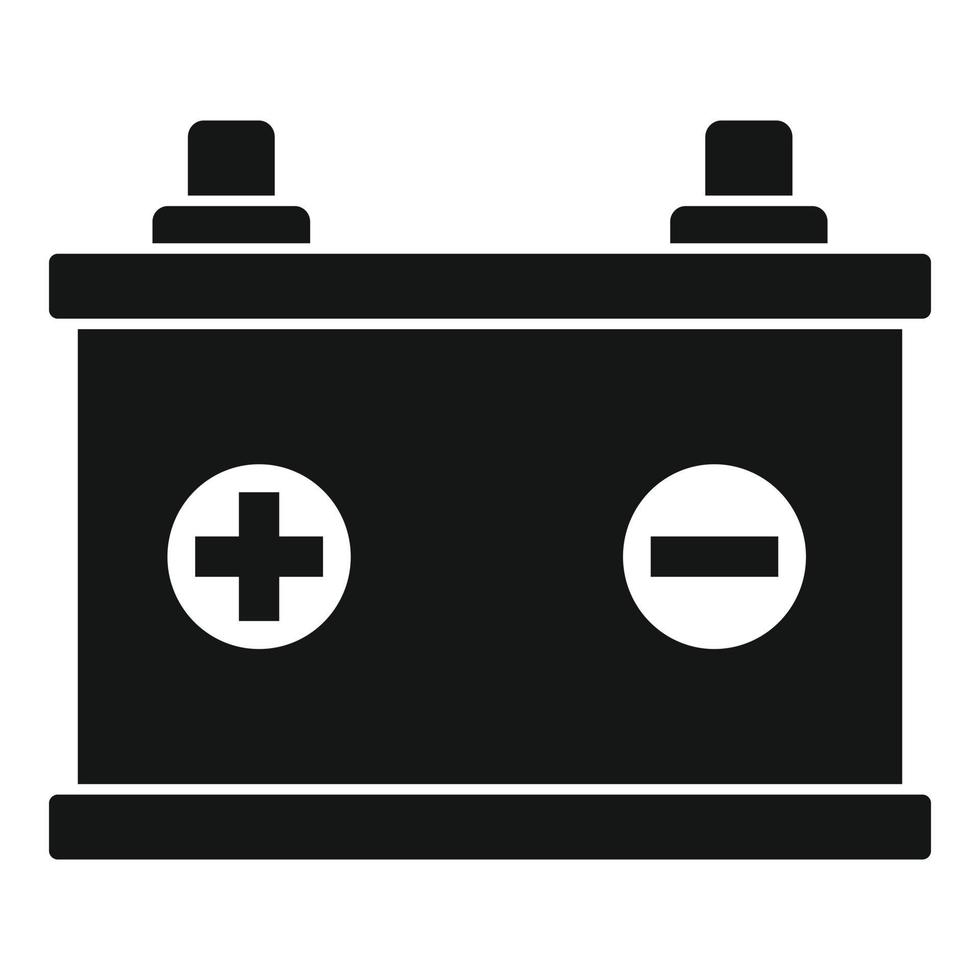 auto batteria icona, semplice stile vettore