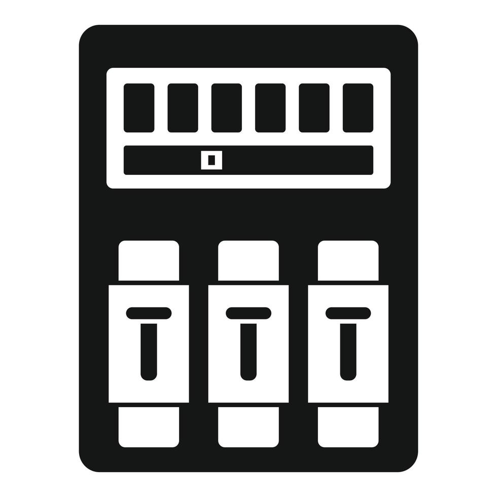 interruttore elettrico dispositivo icona, semplice stile vettore