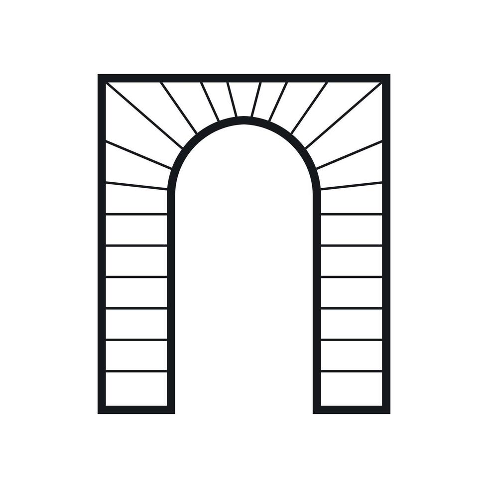arco icona, semplice stile vettore