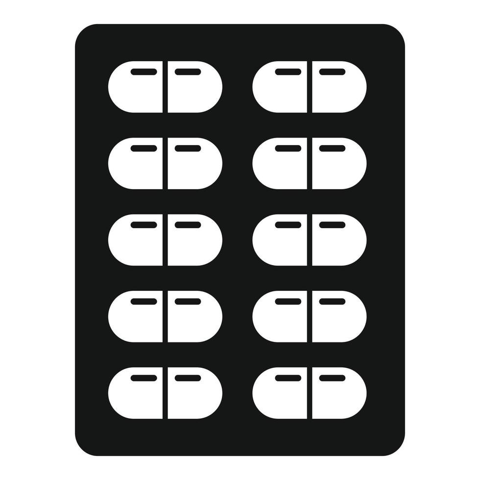 sopravvivenza pillole bolla icona, semplice stile vettore