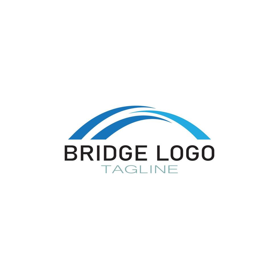 modello di progettazione dell'illustrazione dell'icona di vettore del logo del ponte