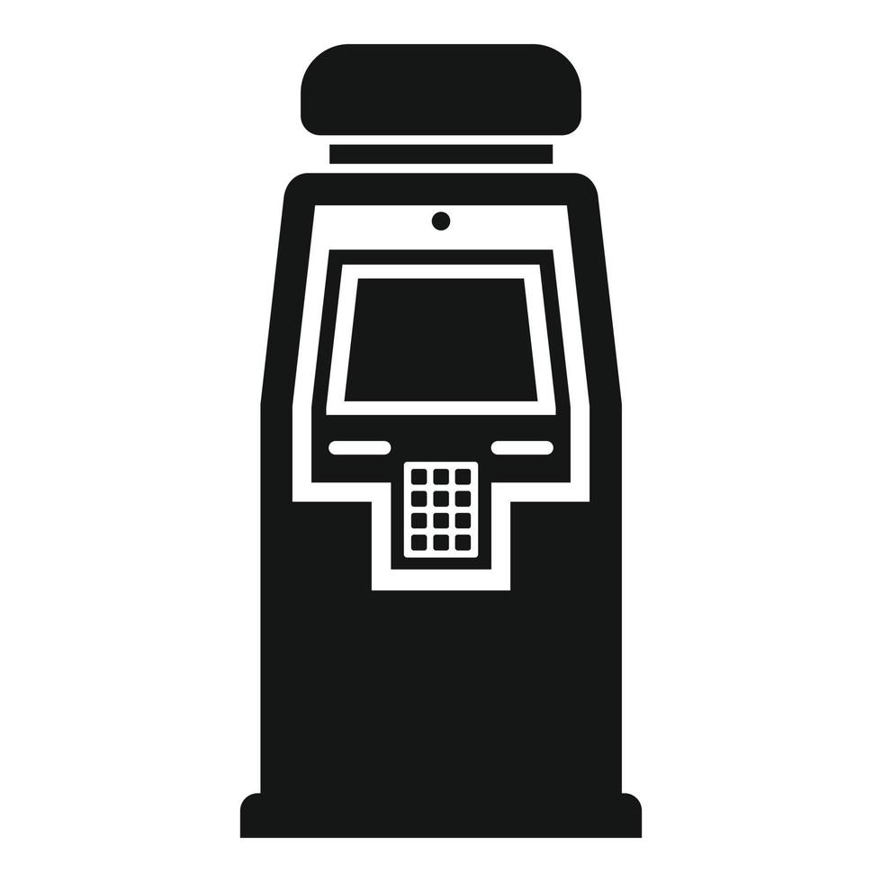 ATM macchina icona, semplice stile vettore