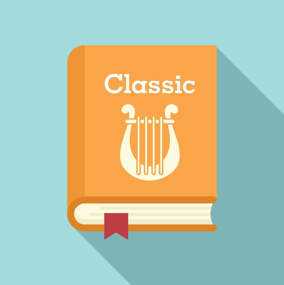 classico letterario libro icona, piatto stile vettore