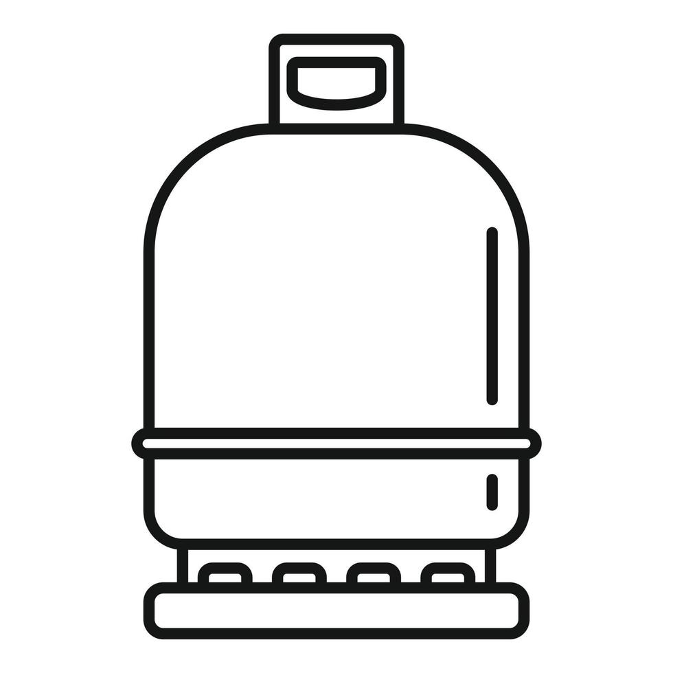 gas cilindro compressa icona, schema stile vettore