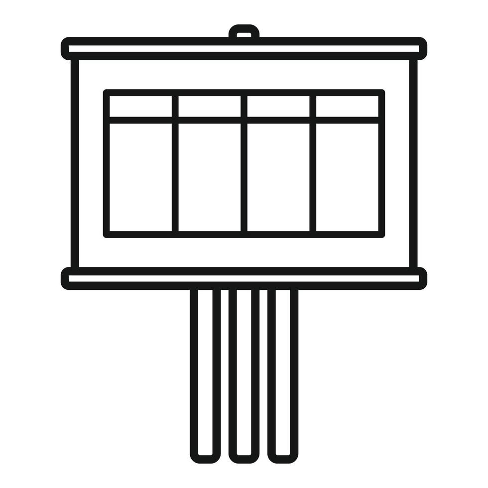 tabellone estimatore icona, schema stile vettore