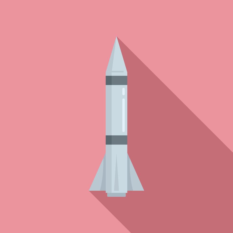 missile icona, piatto stile vettore