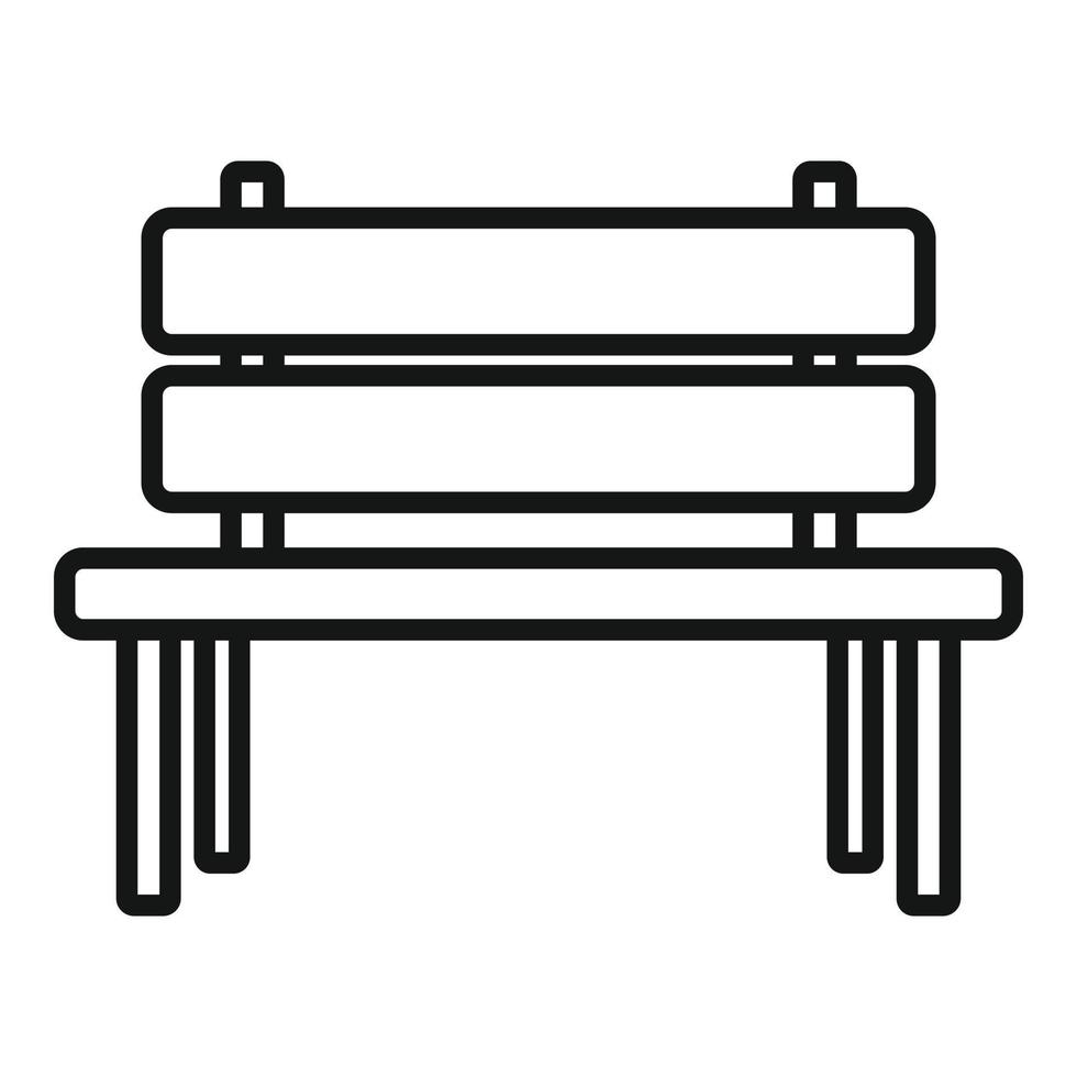 legna giardino panchina icona, schema stile vettore