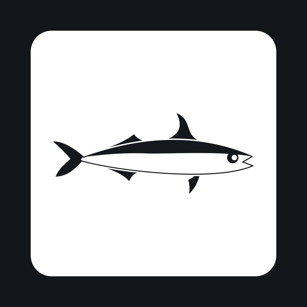 annusare pesce icona, semplice stile vettore