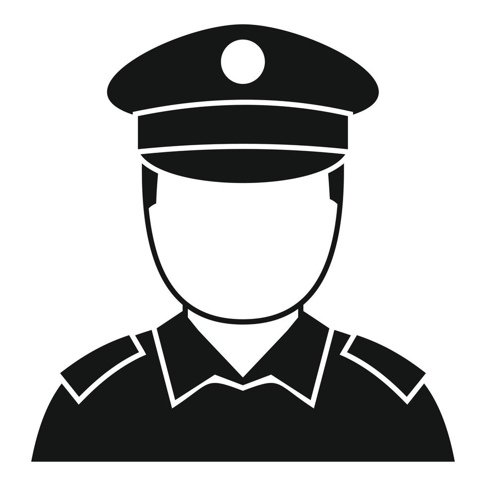 poliziotto poliziotto icona, semplice stile vettore