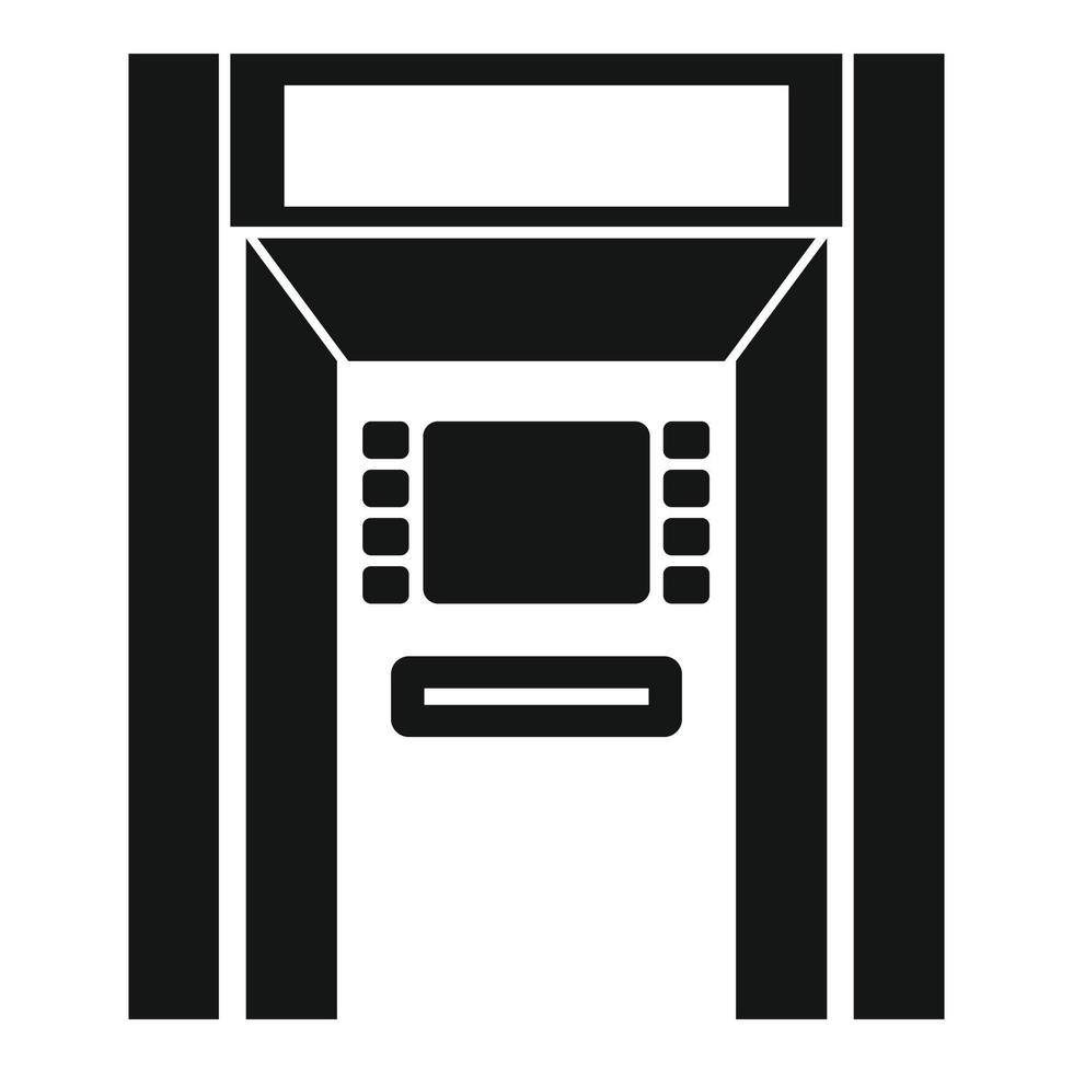 ATM pagamento icona, semplice stile vettore