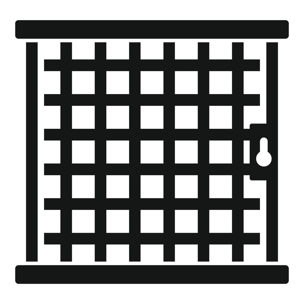 prigione bar cancello icona, semplice stile vettore