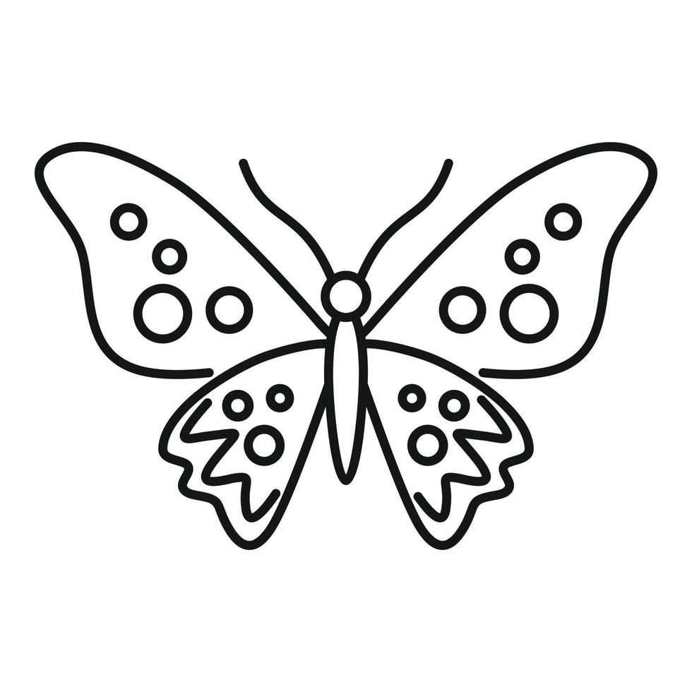 floreale farfalla icona, schema stile vettore