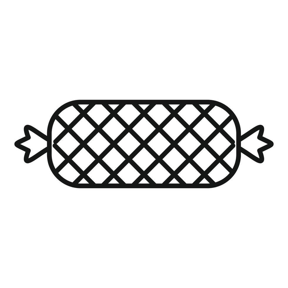 macellaio salsiccia icona, schema stile vettore