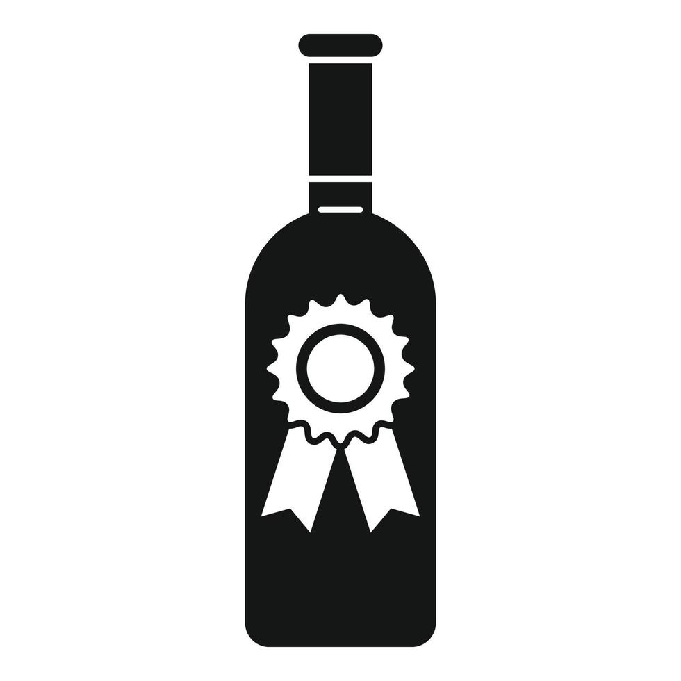 sommelier vino bottiglia icona, semplice stile vettore