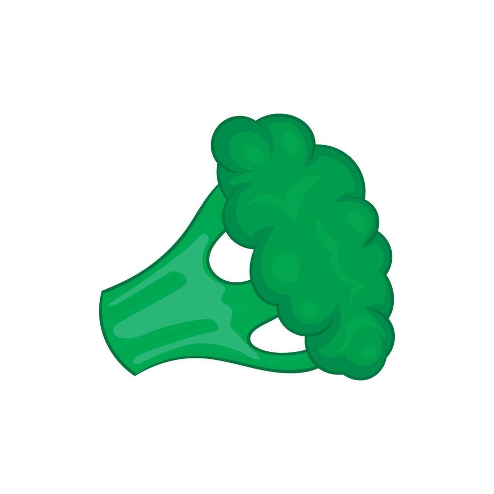 broccoli icona, cartone animato stile vettore