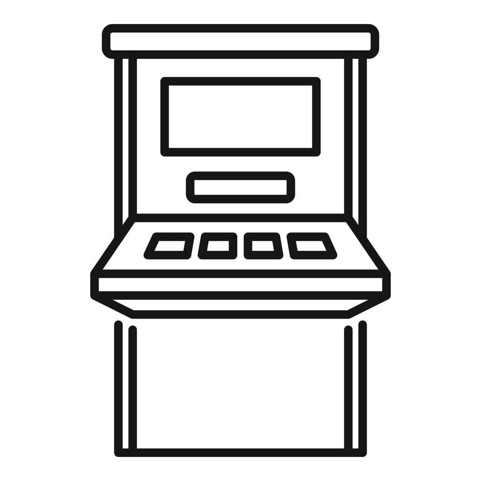 ATM ritirarsi icona, schema stile vettore