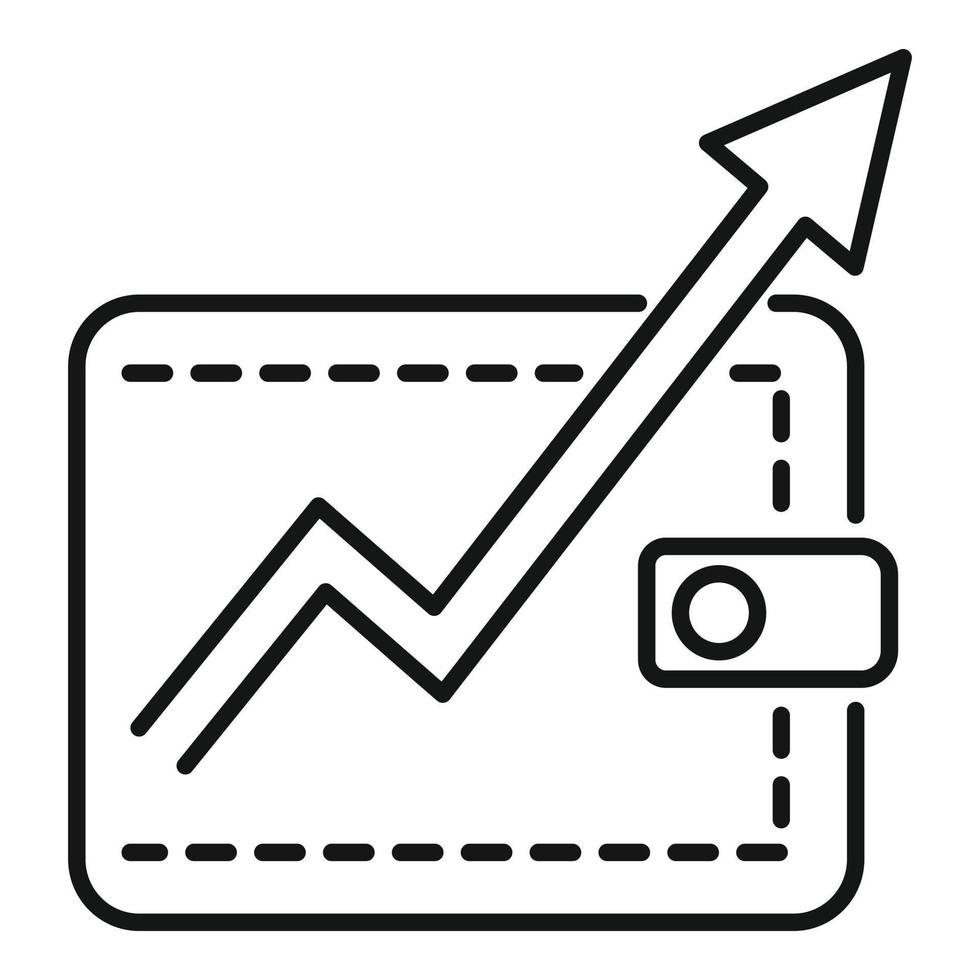 portafoglio i soldi grafico icona, schema stile vettore