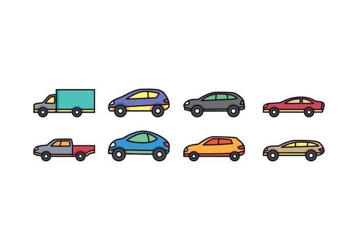 Set di icone auto vettore