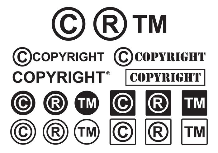 Insieme di vettori di simboli minimi di copyright
