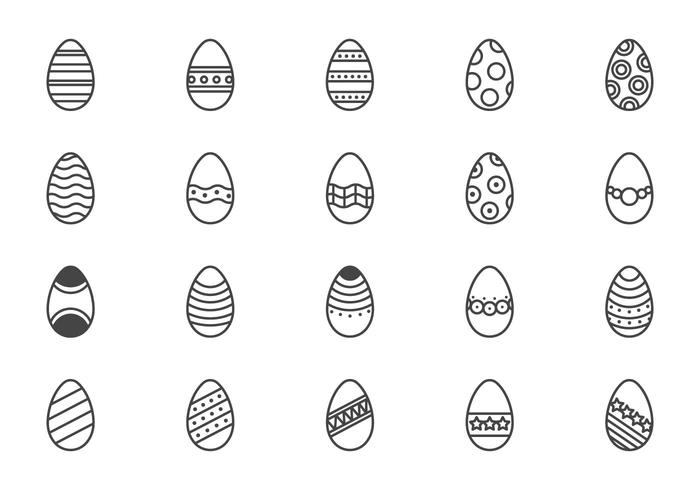 Vettori di uova di Pasqua minime