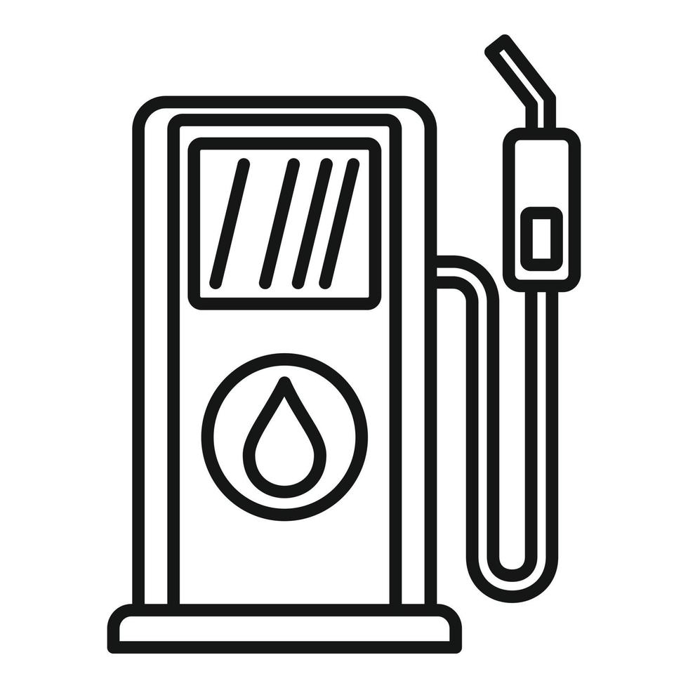 benzina stazione pompa icona, schema stile vettore