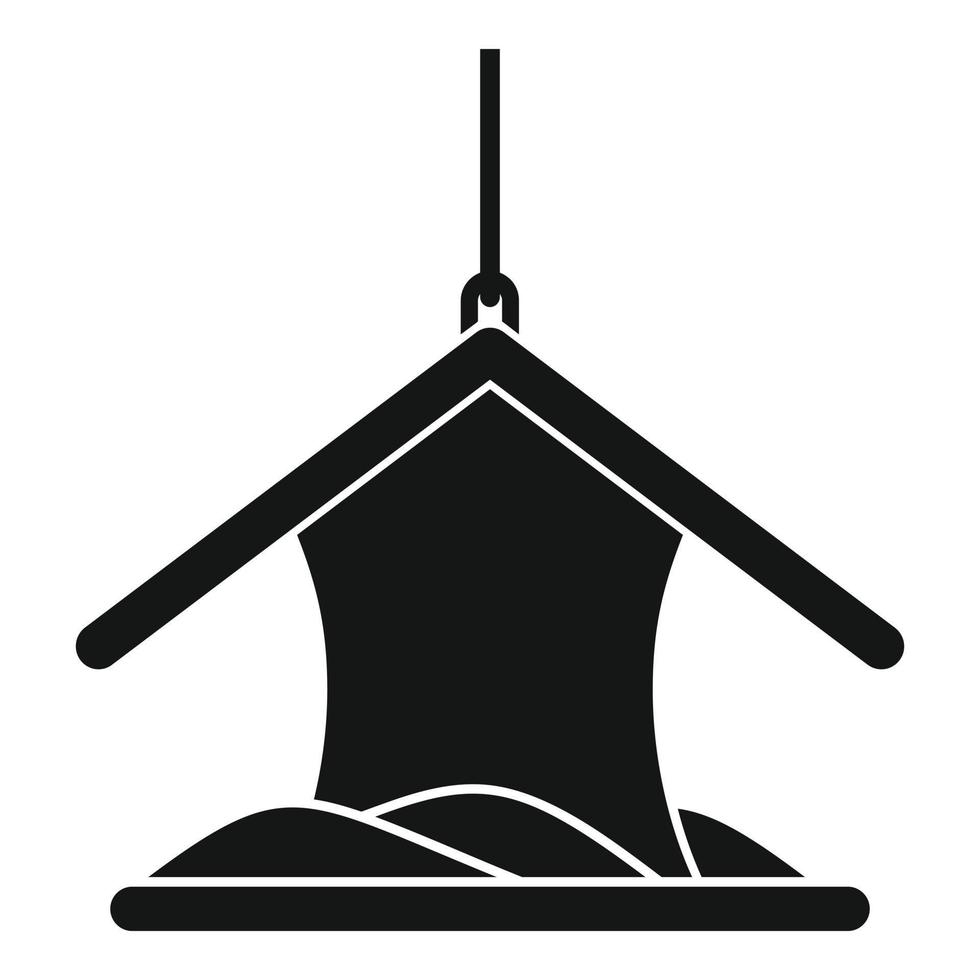 Casa uccello alimentatori icona, semplice stile vettore