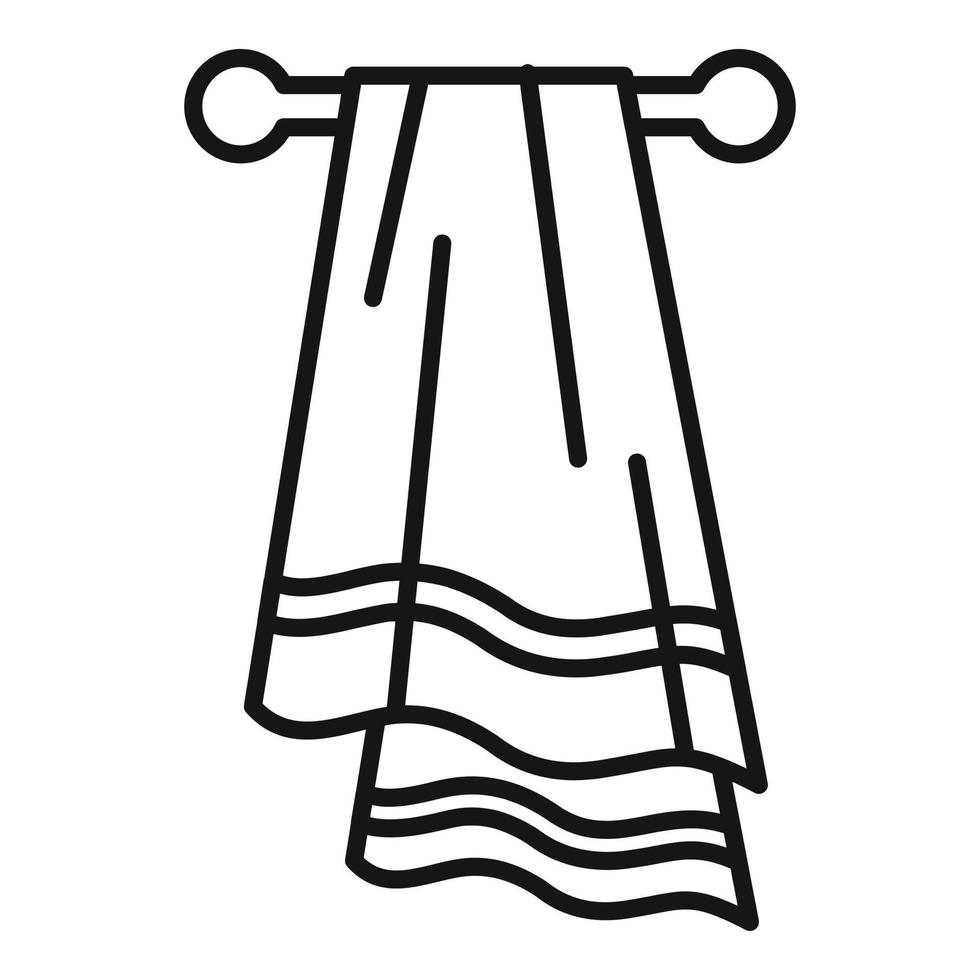sauna asciugamano icona, schema stile vettore
