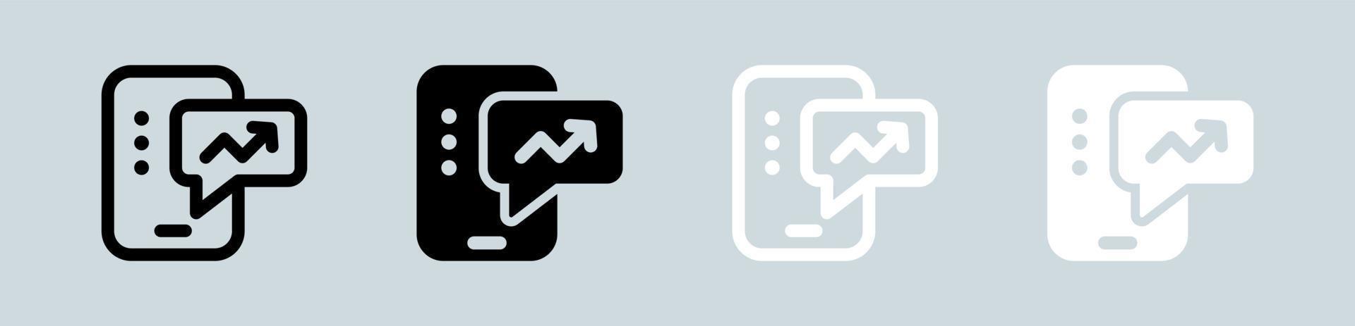 intuizione icona impostato nel nero e bianca. attività commerciale segni vettore illustrazione.