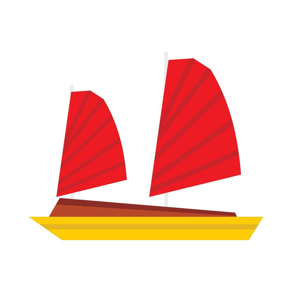 vietnamita Rifiuto barca icona, piatto stile vettore