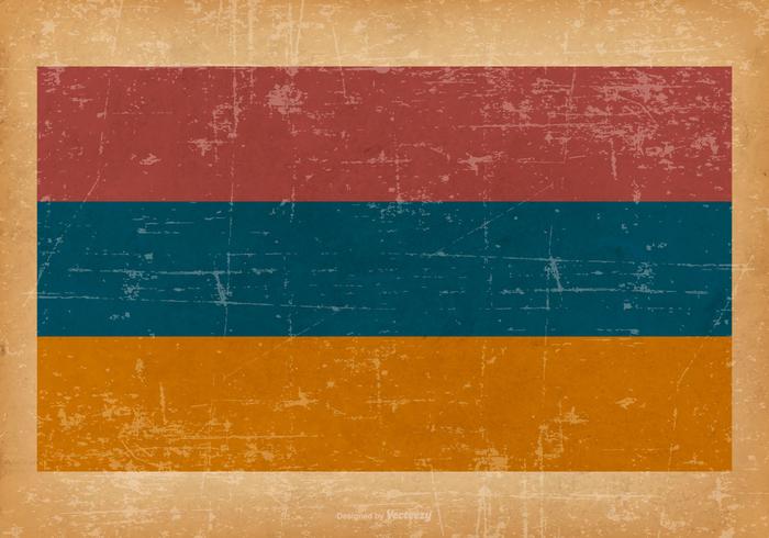 Bandiera del grunge dell'Armenia vettore