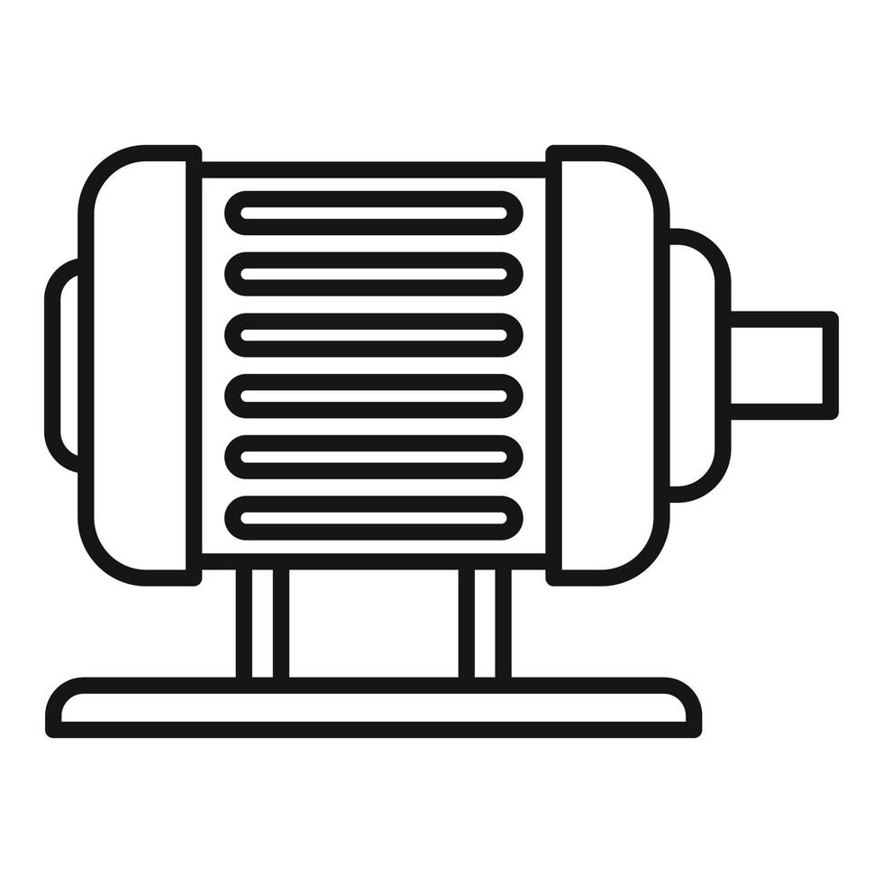 elettrico il motore icona, schema stile vettore