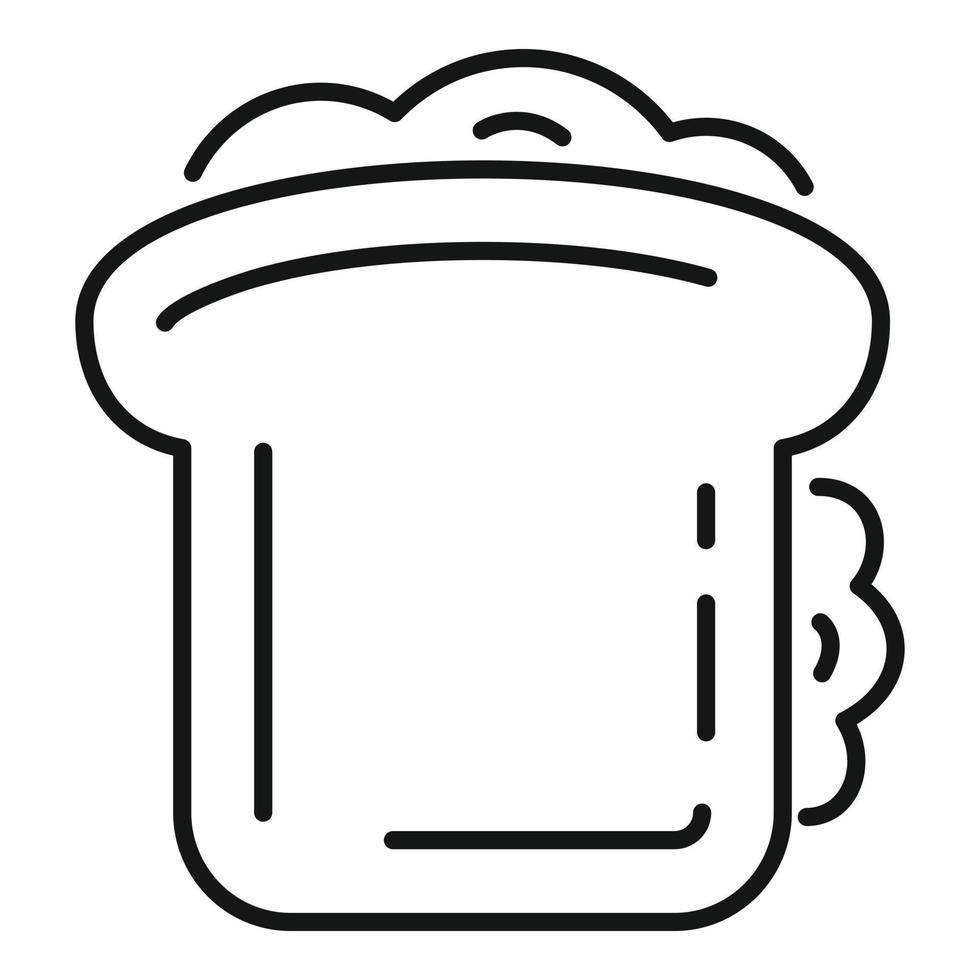 pranzo Sandwich bar icona, schema stile vettore