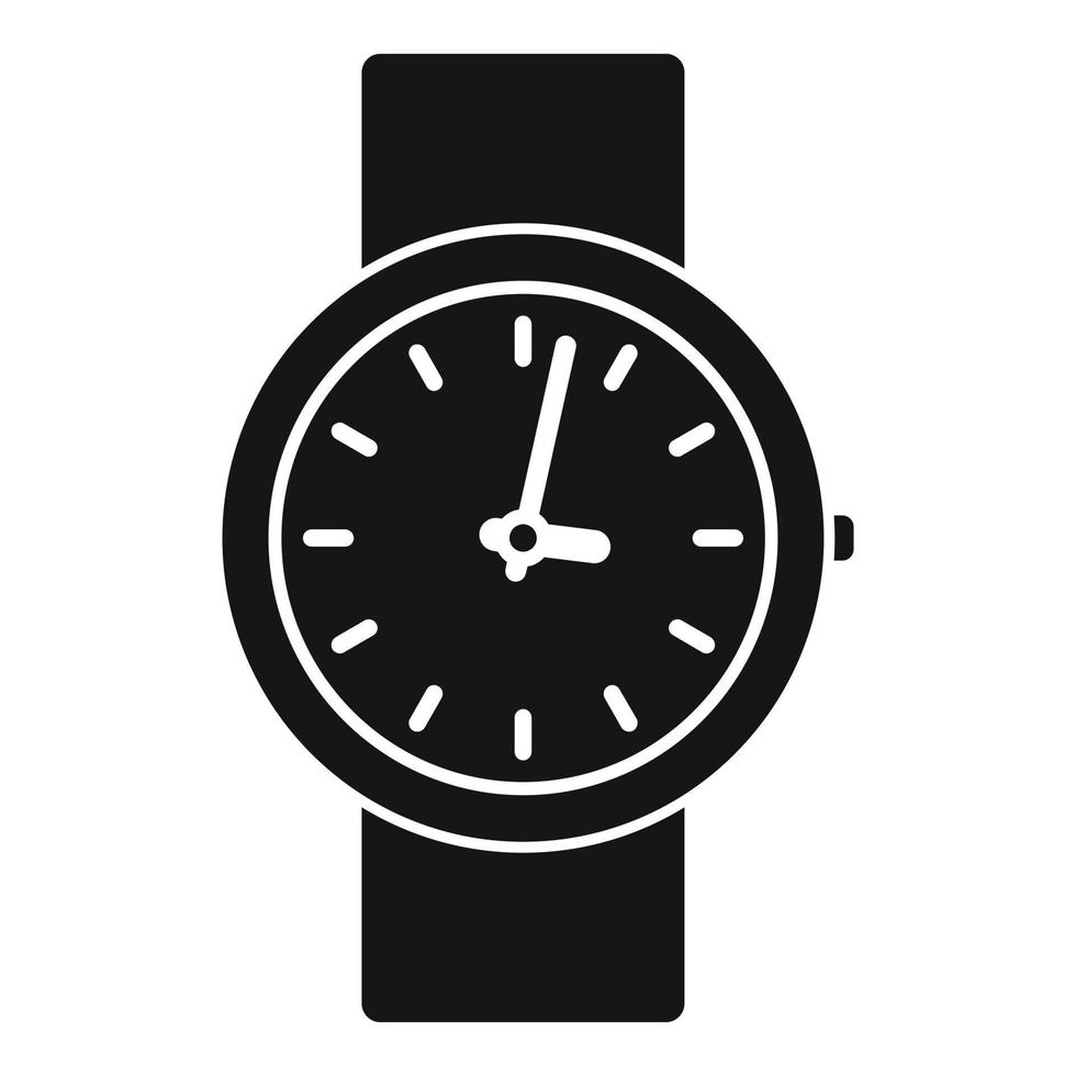 pelle orologio riparazione icona, semplice stile vettore
