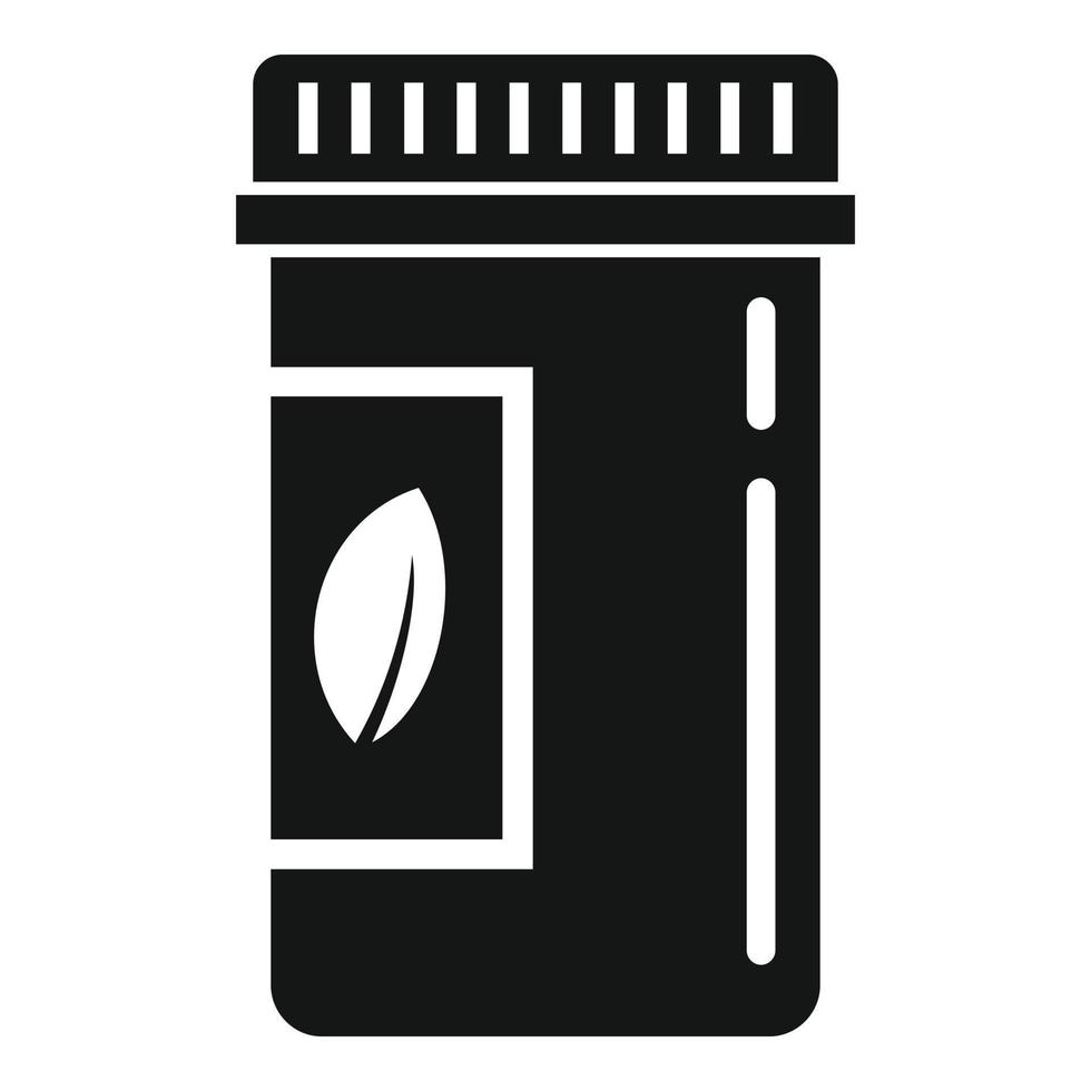 cosmetico pillola vaso icona, semplice stile vettore