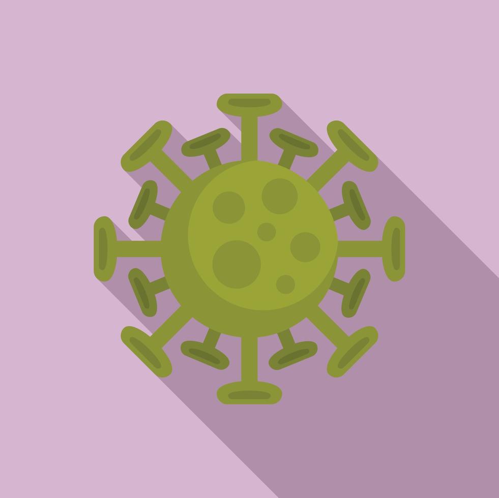 corona virus icona, piatto stile vettore