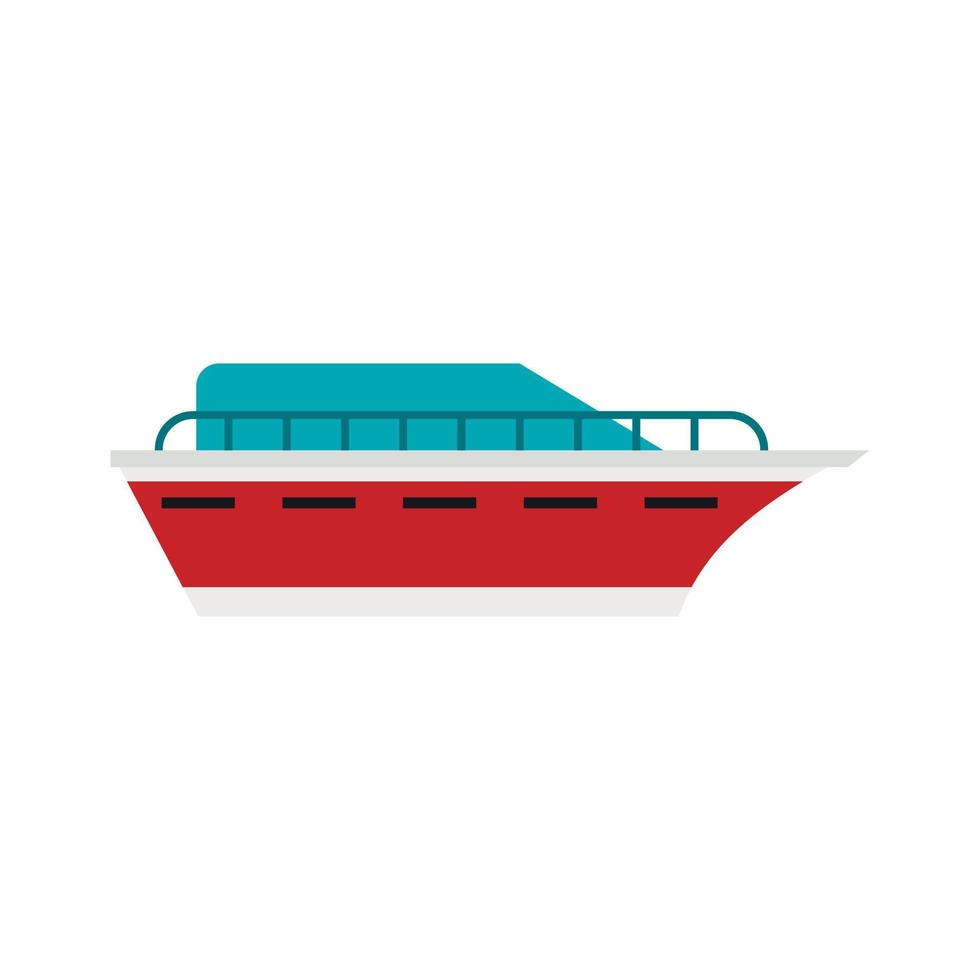 yacht icona, piatto stile vettore