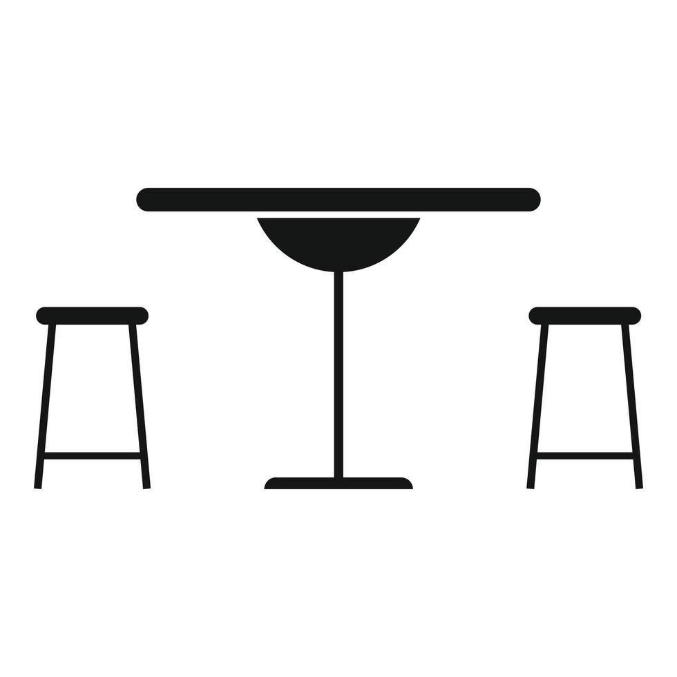 strada bar tavolo icona, semplice stile vettore