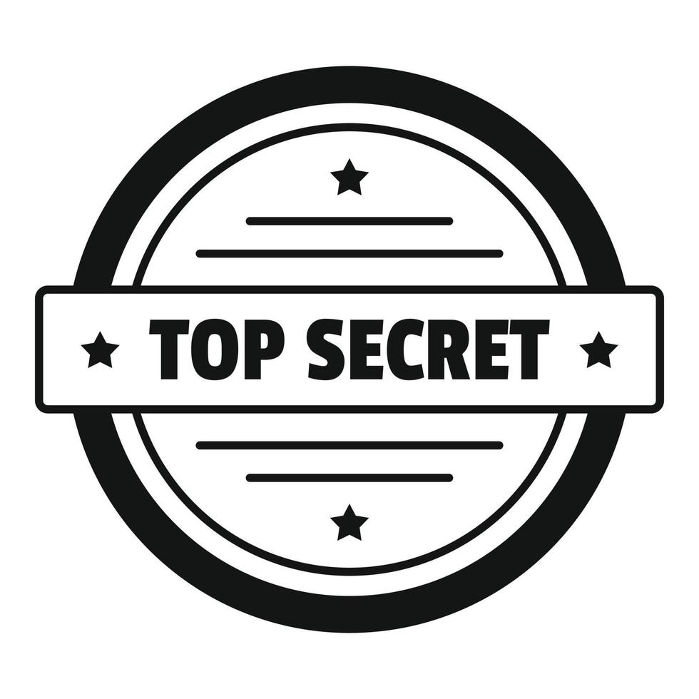 superiore segreto logo, semplice stile. vettore