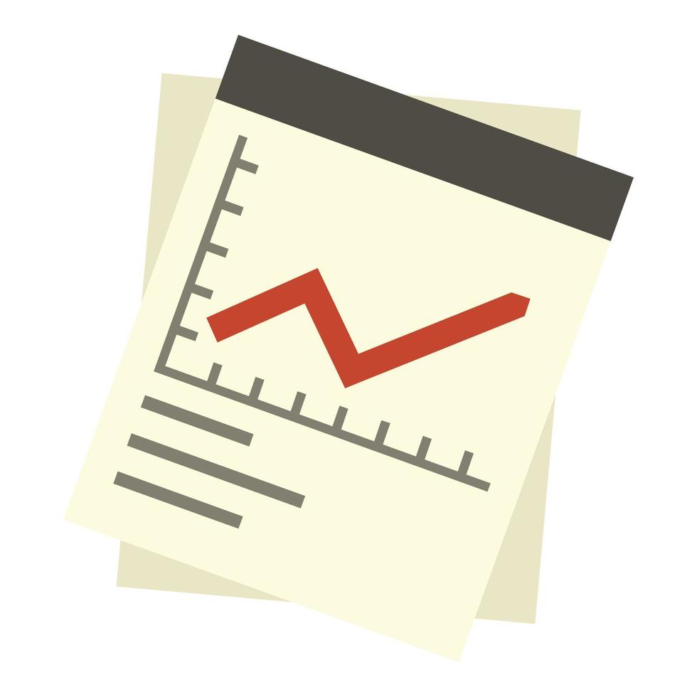 finanziario grafico icona, piatto stile vettore