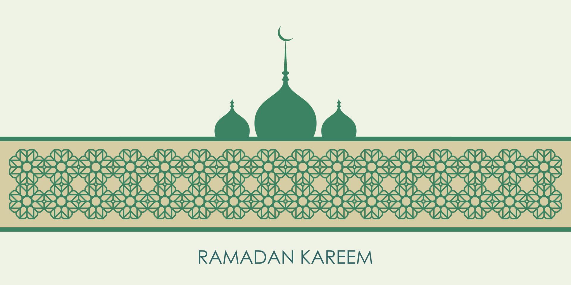 Ramadan kareem. islamico saluto carta modello con Ramadan per sfondo design. manifesto, media striscione. mosaico vettore illustrazione. gratuito vettore