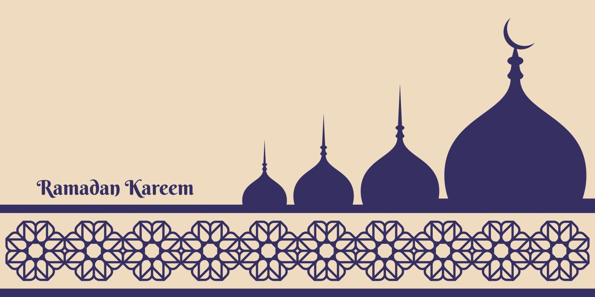 Ramadan kareem. islamico saluto carta modello con Ramadan per sfondo design. manifesto, media striscione. mosaico vettore illustrazione. gratuito vettore
