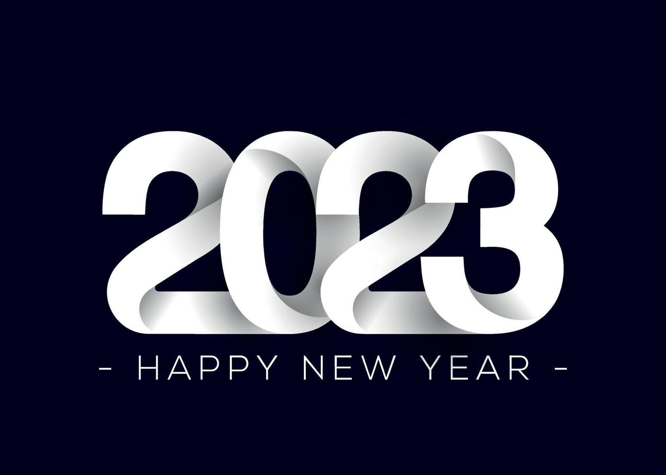 2023 nuovo anno combinazione 3d concetto modello con tipografia logo. moderno minimalista sfondo per coperchio, bandiera e carta, gratuito alta qualità 2023 un' contento nuovo anno dosaggio Scarica. vettore