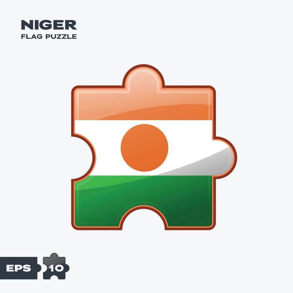 Niger bandiera puzzle vettore