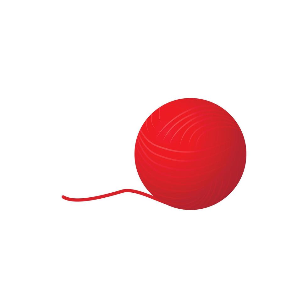 palla di filato icona, cartone animato stile vettore