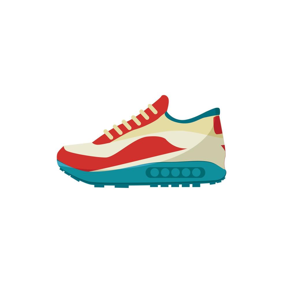 scarpe da ginnastica icona, cartone animato stile vettore