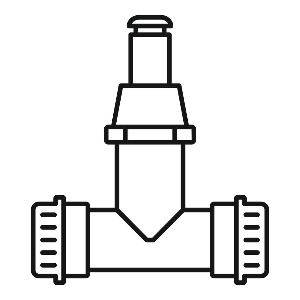 tubo Collegare irrigazione icona, schema stile vettore