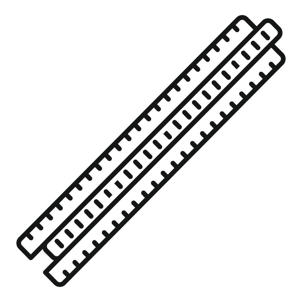 righello icona, schema stile vettore