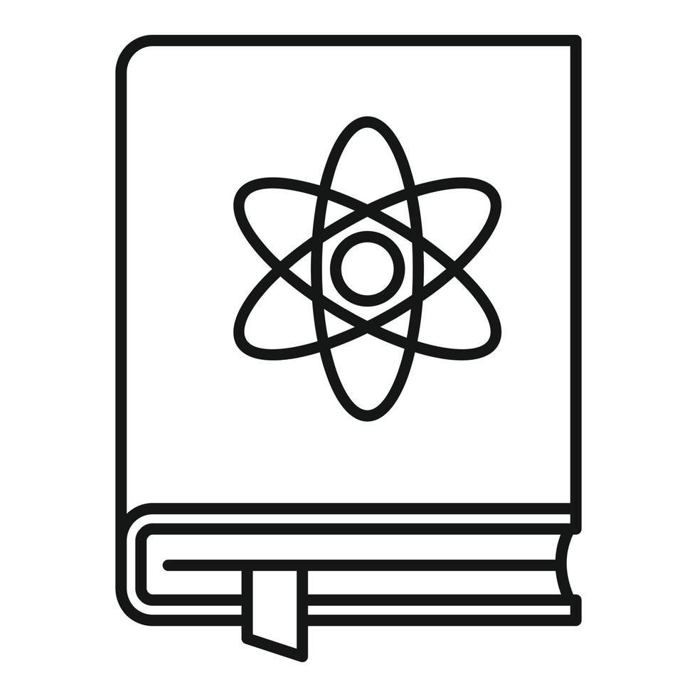 biofisica libro icona, schema stile vettore